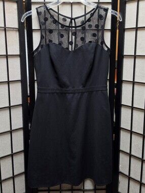 🖤 LC Lauren Conrad Velvet Polkadot Sweetheart Dress Juniors S Womens XS